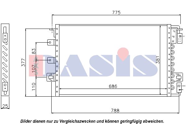 AKS DASIS Lauhdutin, ilmastointilaite 132004N